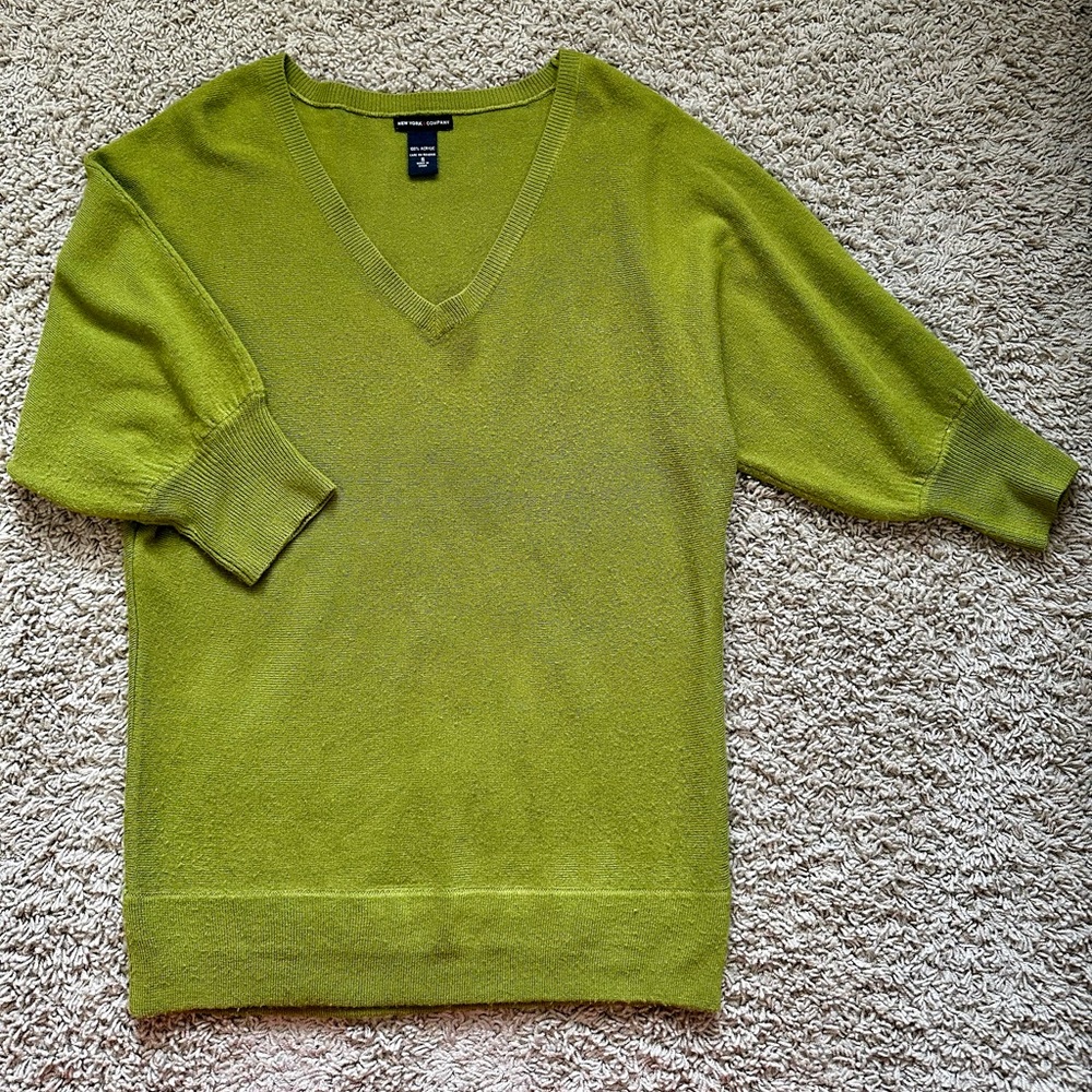 Quarter length sleeve sweater